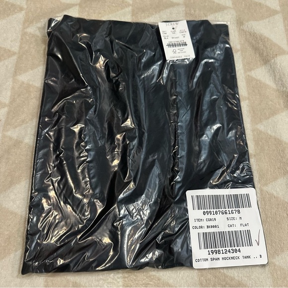 J crew Stretch cotton-blend mockneck tank top - Picture 4 of 4